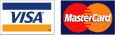Visa and Mastercard logos